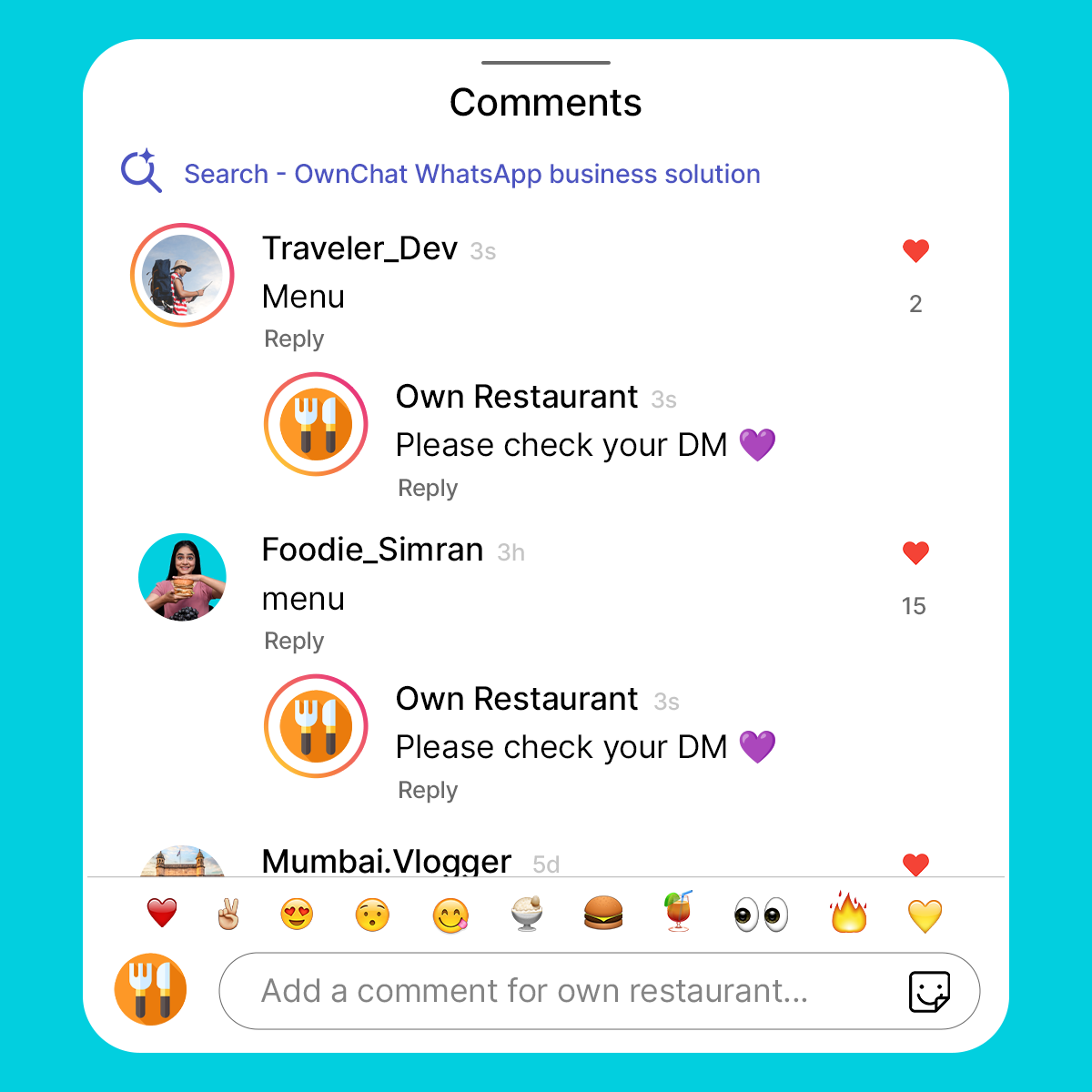 Restaurant Auto-Reply